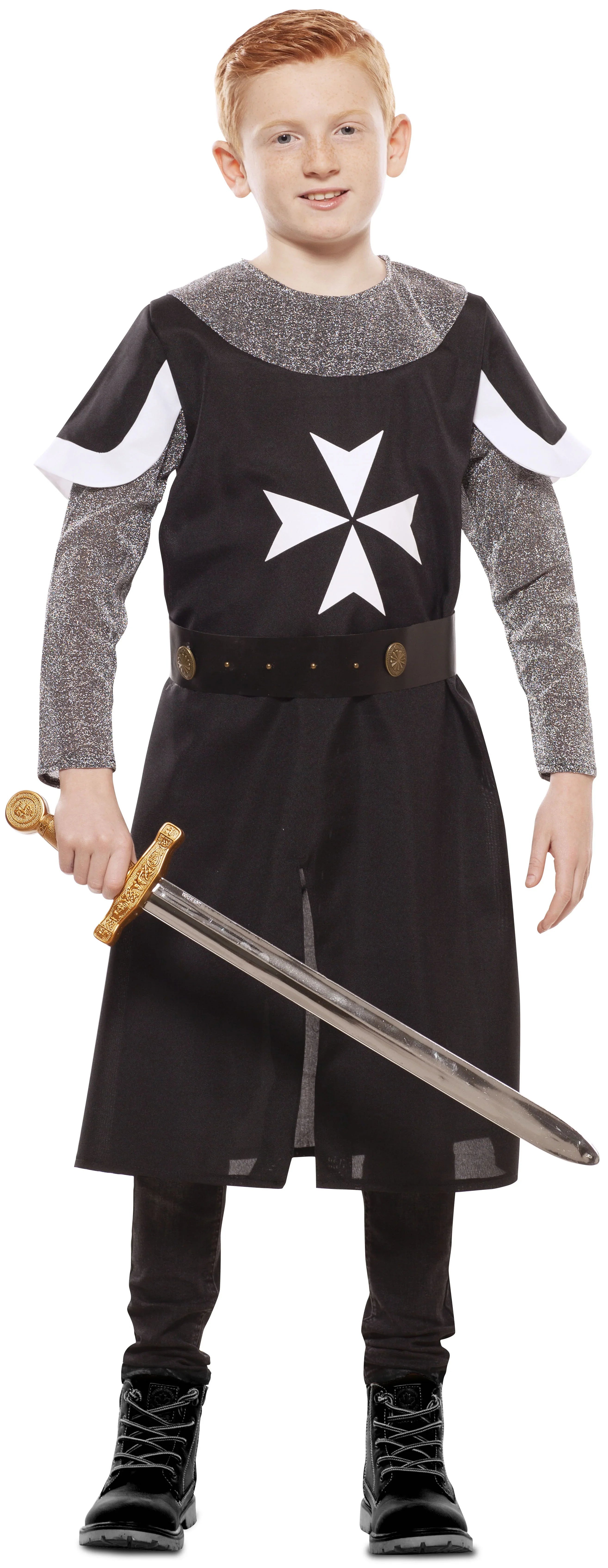 Disfraz de Cruzado Medieval Negro Infantil Medieval Infantiles EuroCarnavales